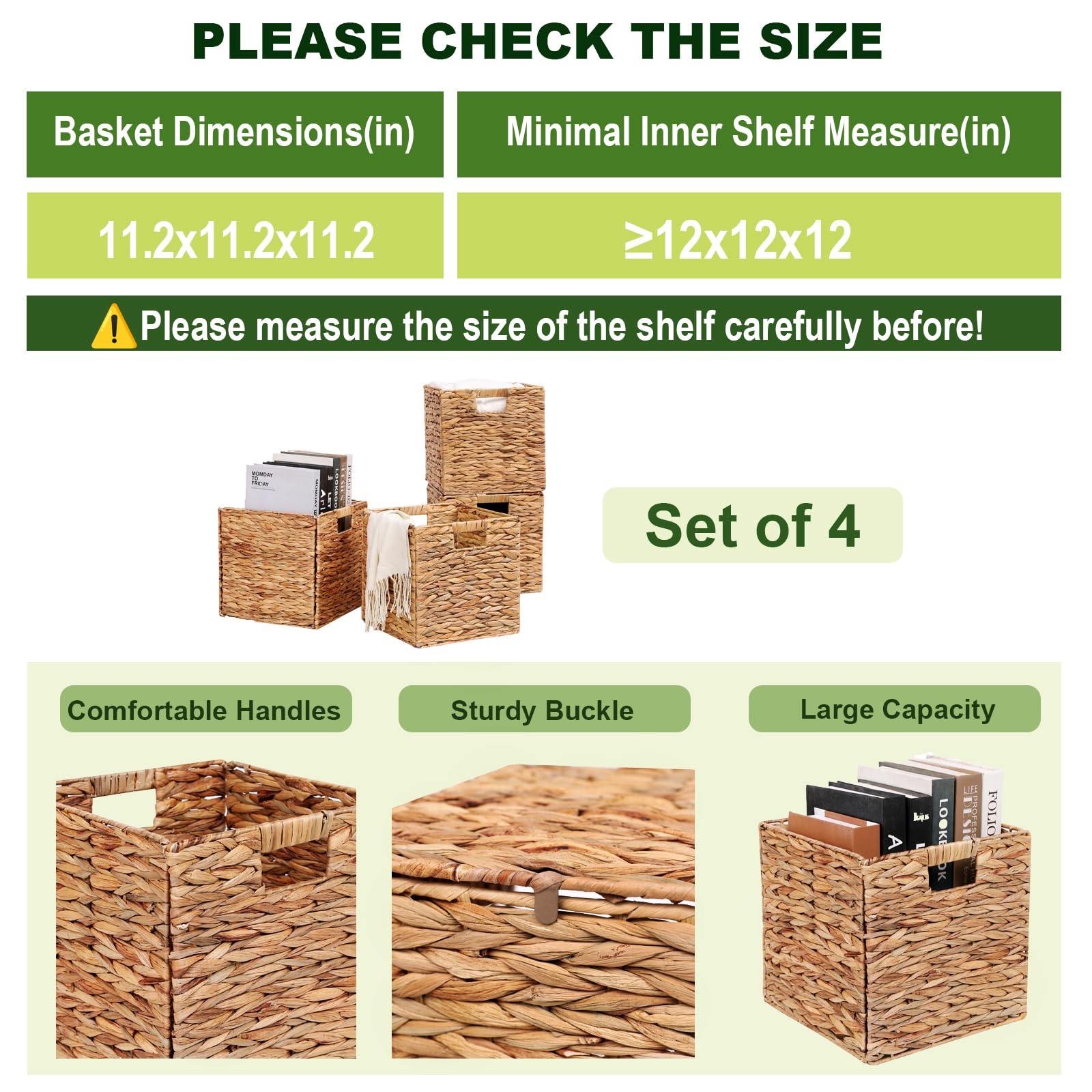 NWSHO65 baskets with integrated handles for easy pull from cubbies.