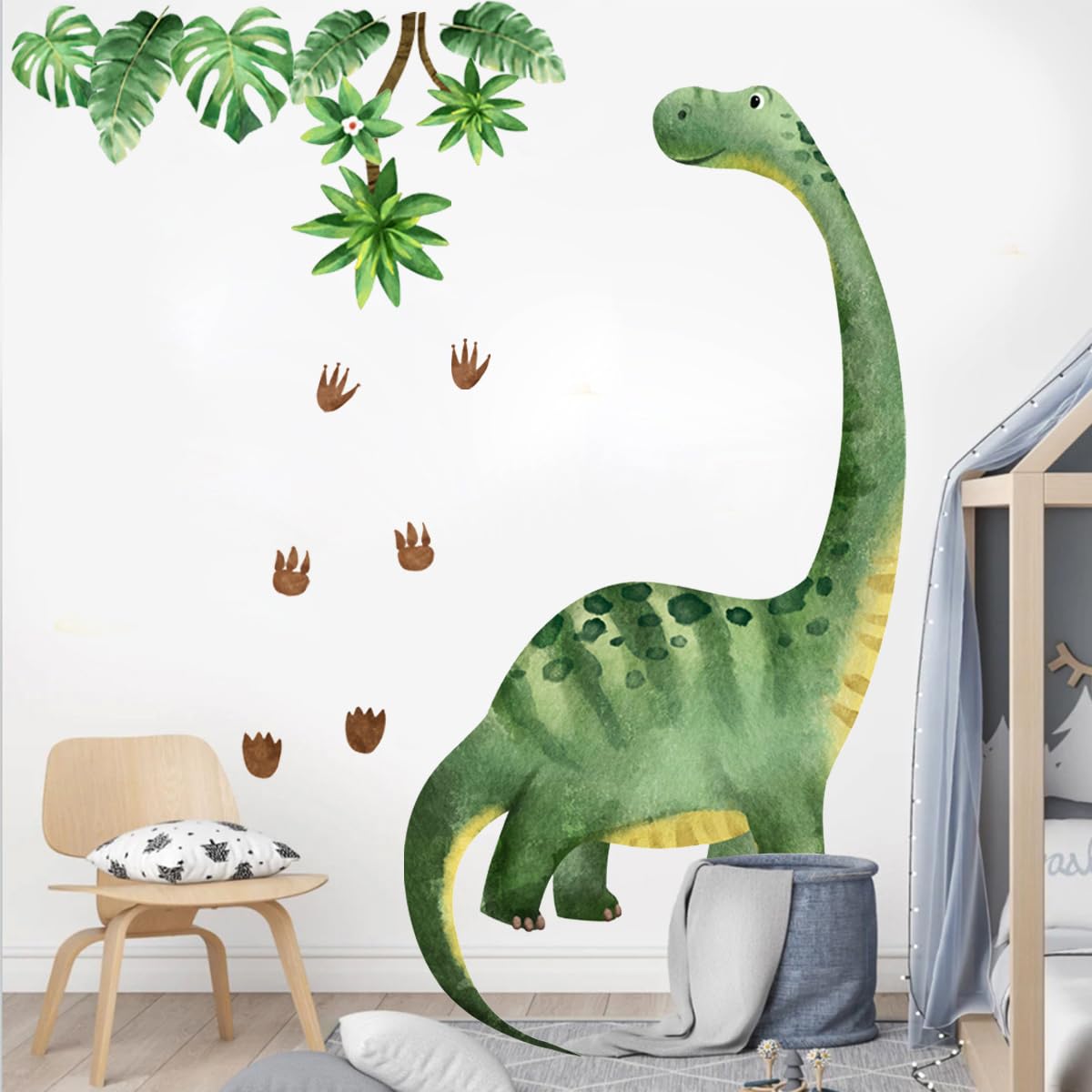 NXUEBDU dinosaur wall decal removable preserves walls while allowing reconfigurations.