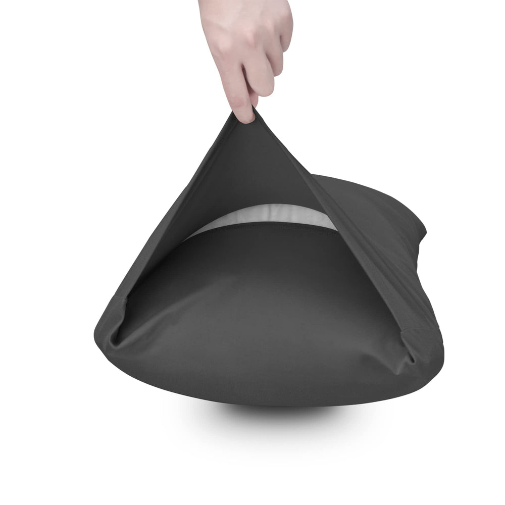 N&Y HOME stretch toddler pillowcase dark gray with envelope closure for secure, tidy bedtime.