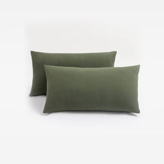 nyhome jersey knit small pillowcase in dark olive with envelope closure for travel or toddler pillows