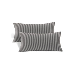 N&Y HOME jersey knit small pillowcases, gray-black pack2, soft, travel-friendly pillow protection