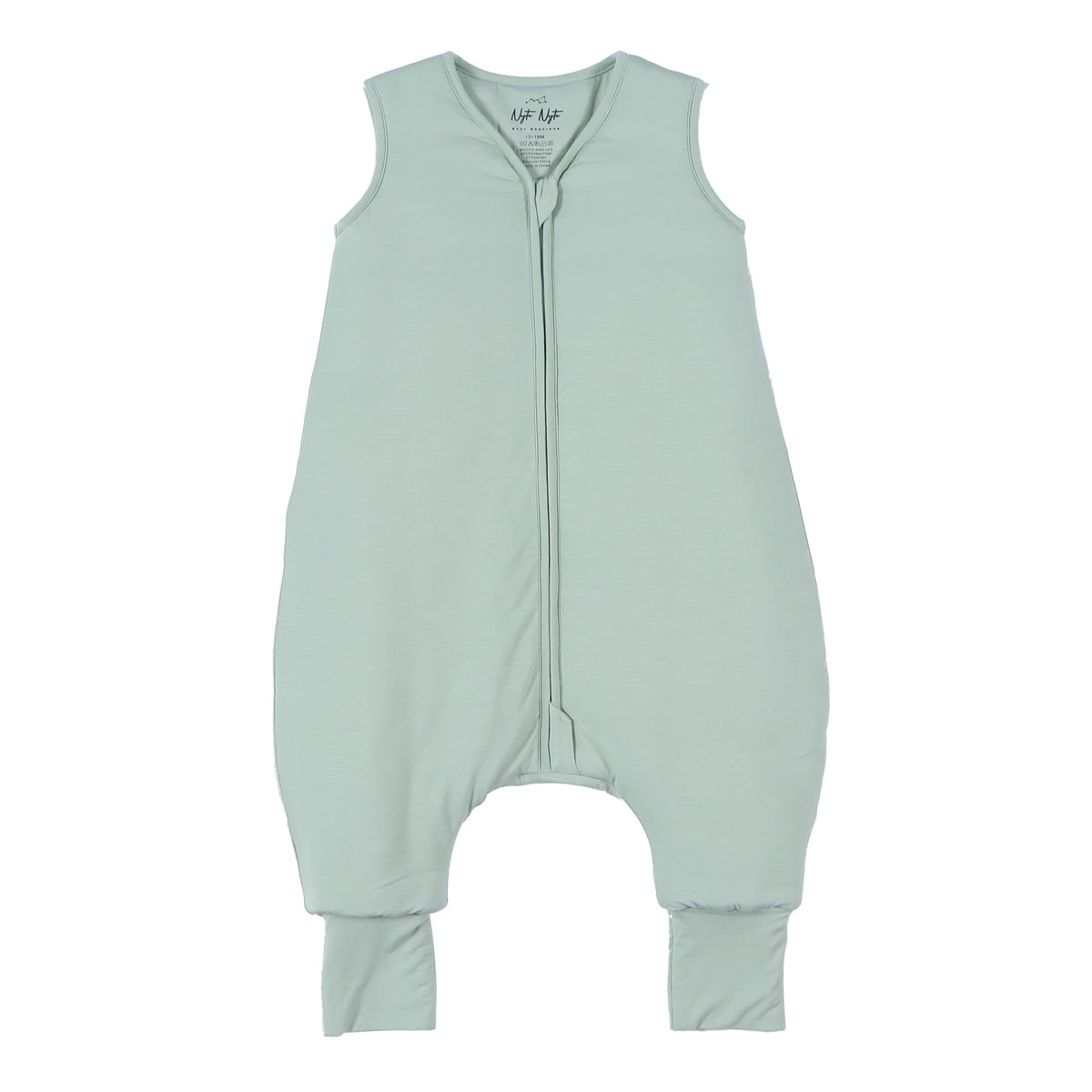 Nyte Nyte Baby 2.5 TOG mint sleep sack front view for breathable, cozy nights.