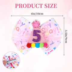 NYTGAH baby girls hair bow pink confetti ice cream enhances cute birthday styling.