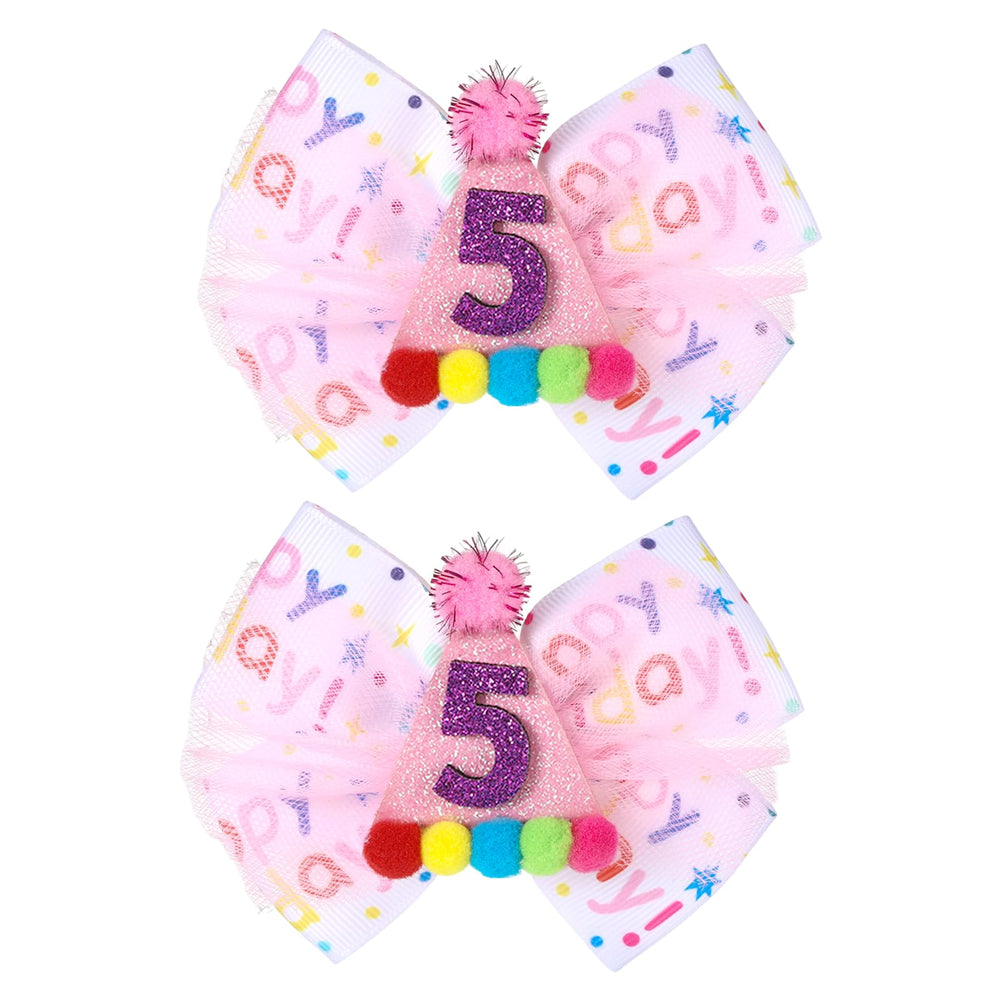 NYTGAH pink confetti ice cream bow clip adds party sparkle for photos.