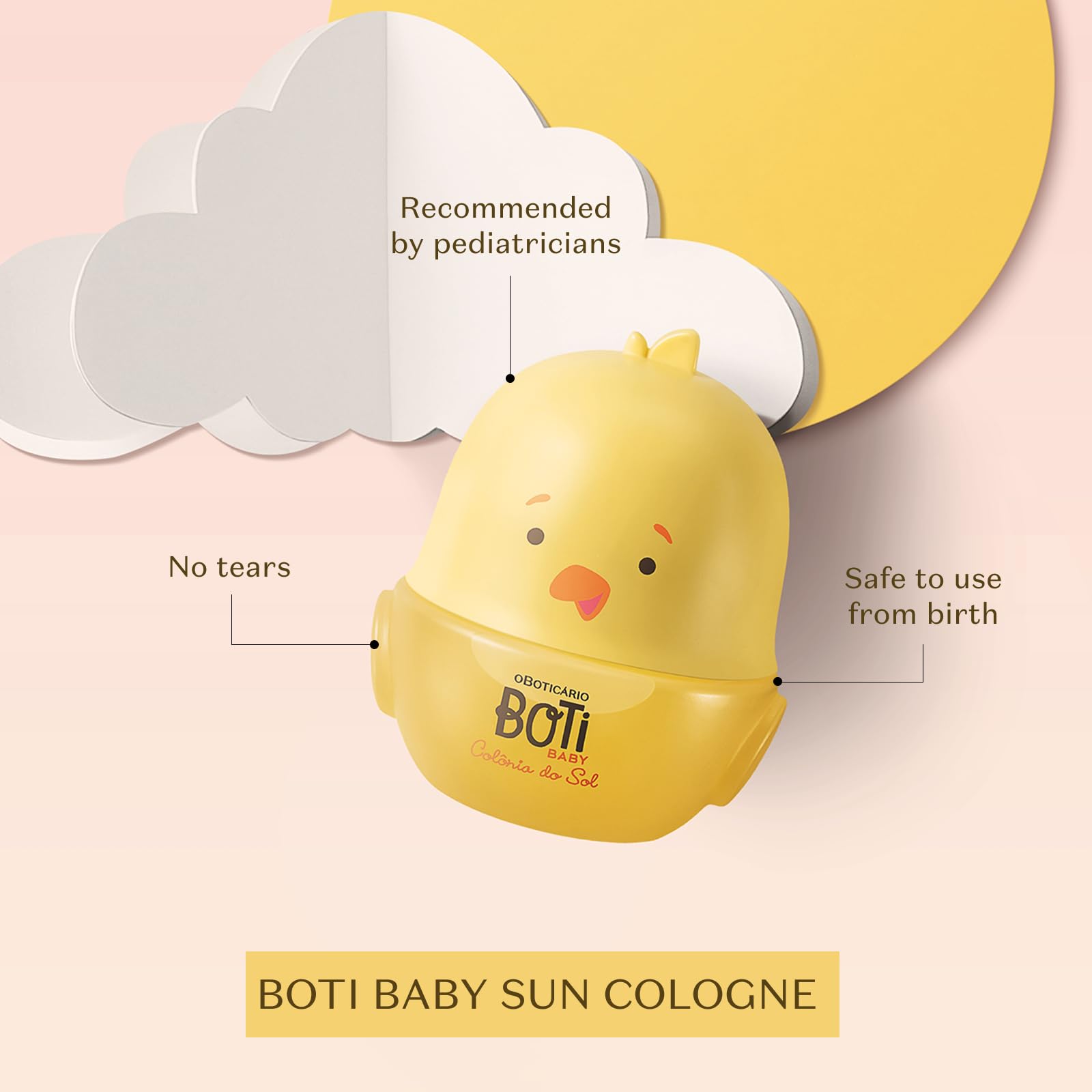O Boticário Boti Baby Sun Cologne lavender top notes—fresh, soothing aroma