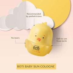 O Boticário Boti Baby Sun Cologne lavender top notes—fresh, soothing aroma