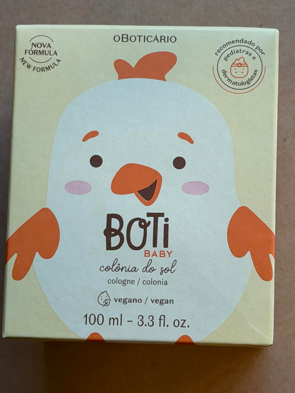 O Boticário Boti Baby Sun Cologne pediatrician-tested—gentle fragrance for sensitive baby skin