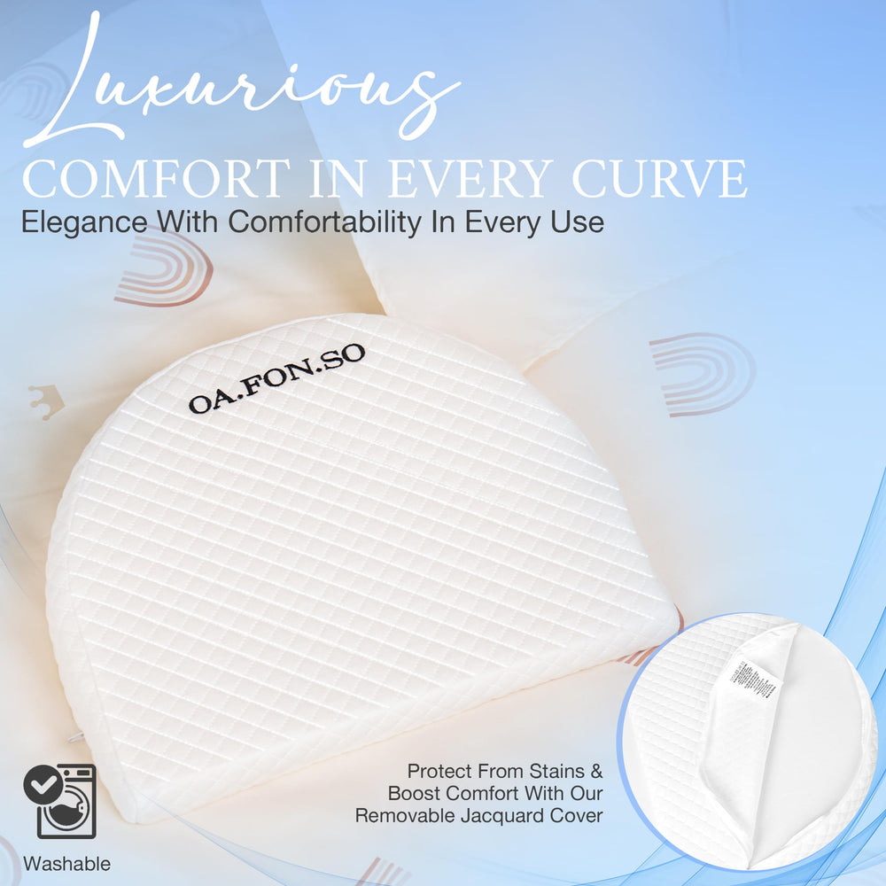 OA.FON.SO portable-use tips image shows versatile support for feeding and reflux comfort