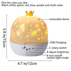 OAUTO 360° rotation star projector adds enchanting constellations to bedtime routine.
