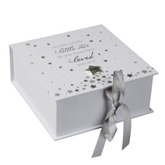 Oaktree Gifts Twinkle Twinkle storage compartment keeps hospital bracelet and keepsakes organized.