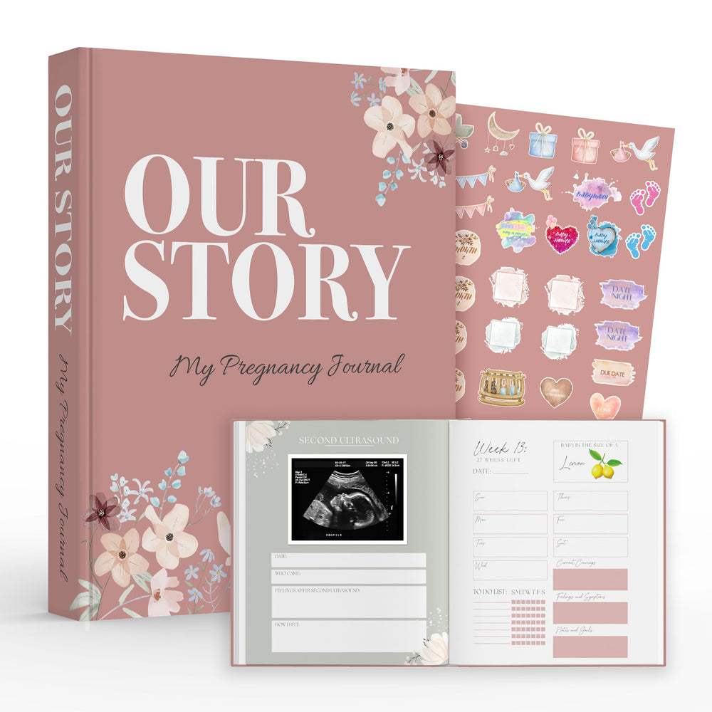 Oakwood and Co Pregnancy Journal cover, premium craftsmanship for a lasting keepsake of motherhood