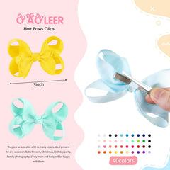 OAOLEER 3-inch hair bows with alligator clips provide secure grip for quick, tidy styling.