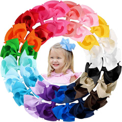 Oaoleer 4.5-inch layered grosgrain bow shown to illustrate size and style versatility for outfits