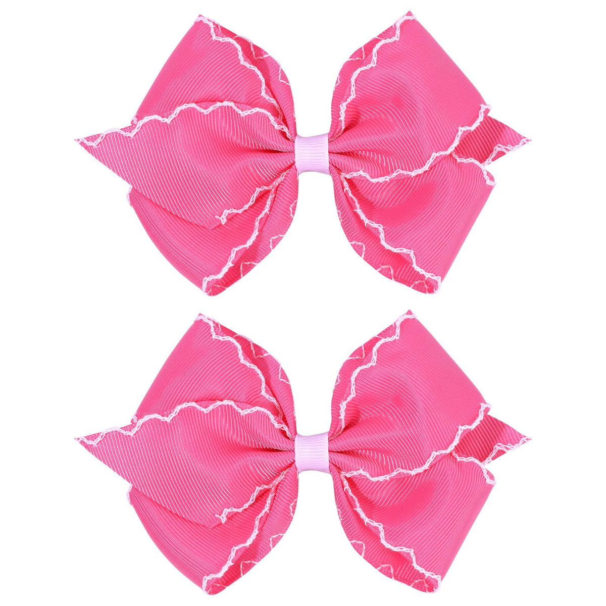 OAOLEER 5in pink hair bow on clip for secure toddler styling