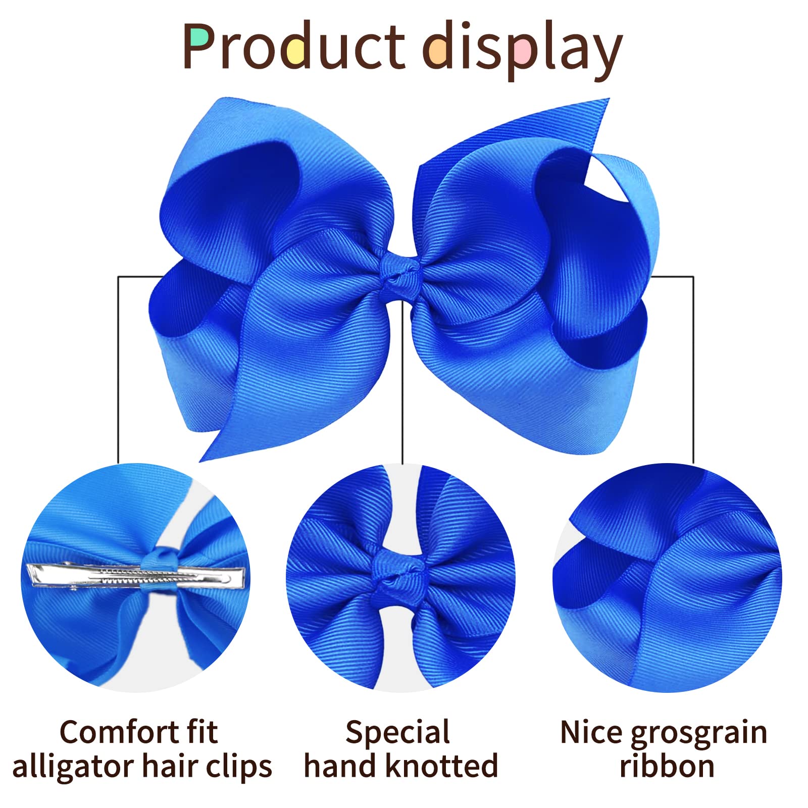 OAOLEER 6-inch bows worn by a child demonstrating secure grip