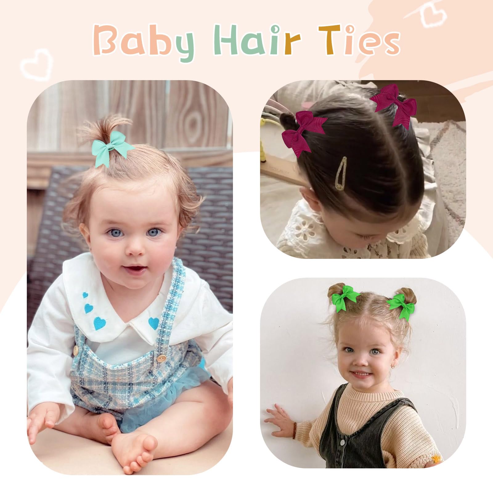 OAOLEER baby bows grosgrain ribbon bring gentle style to everyday outfits.