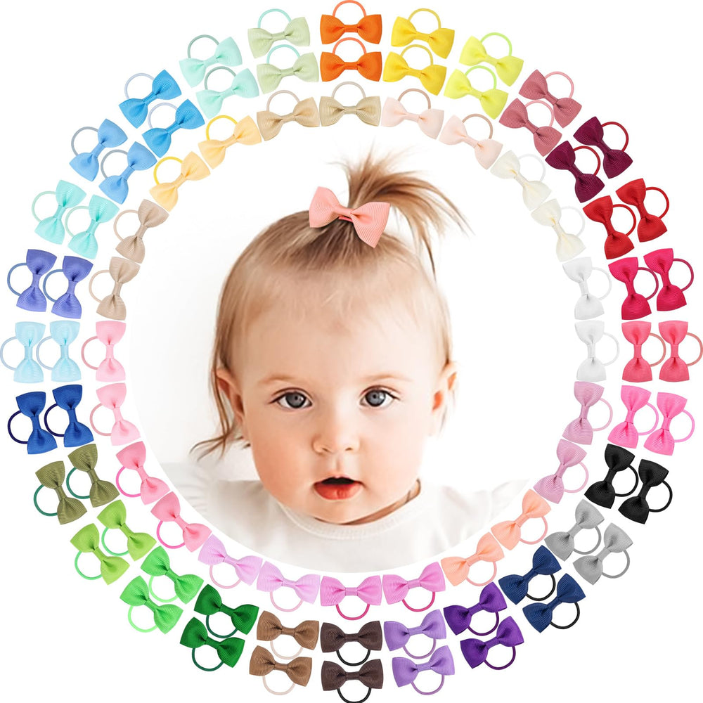 OAOLEER baby hair bows 2-inch assorted colors for easy styling