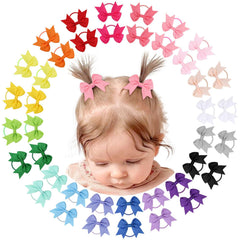 OAOLEER baby hair ties with bows 2-inch close-up for secure, gentle ponytails.