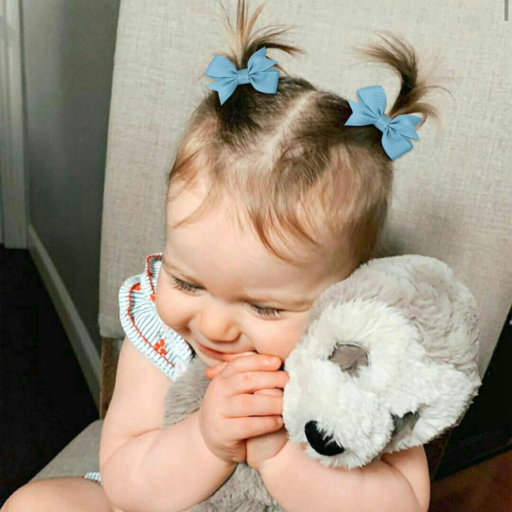 OAOLEER baby hair ties pony-tail closeup shows soft elastic hold.