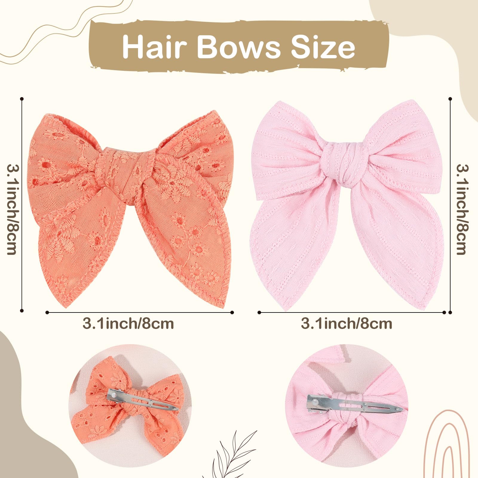 Oaoleer baby bows worn in pigtails for cute everyday styling