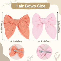 Oaoleer baby bows worn in pigtails for cute everyday styling