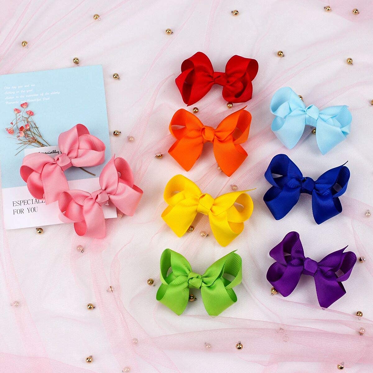 OAOLEER back-to-school bows provide colorful accents for everyday uniforms.
