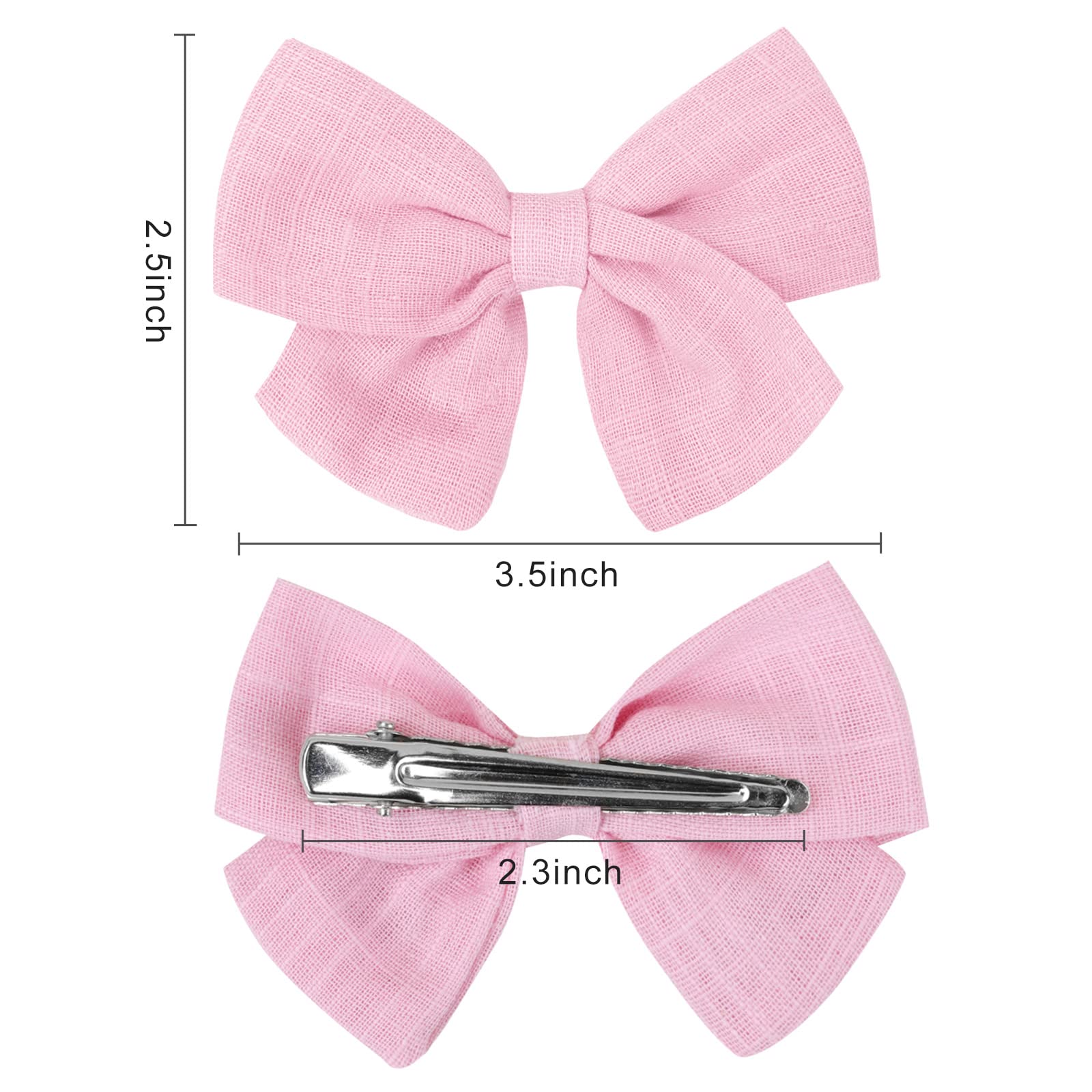 OAOLEER bows with sturdy alligator clips for secure hair grip.