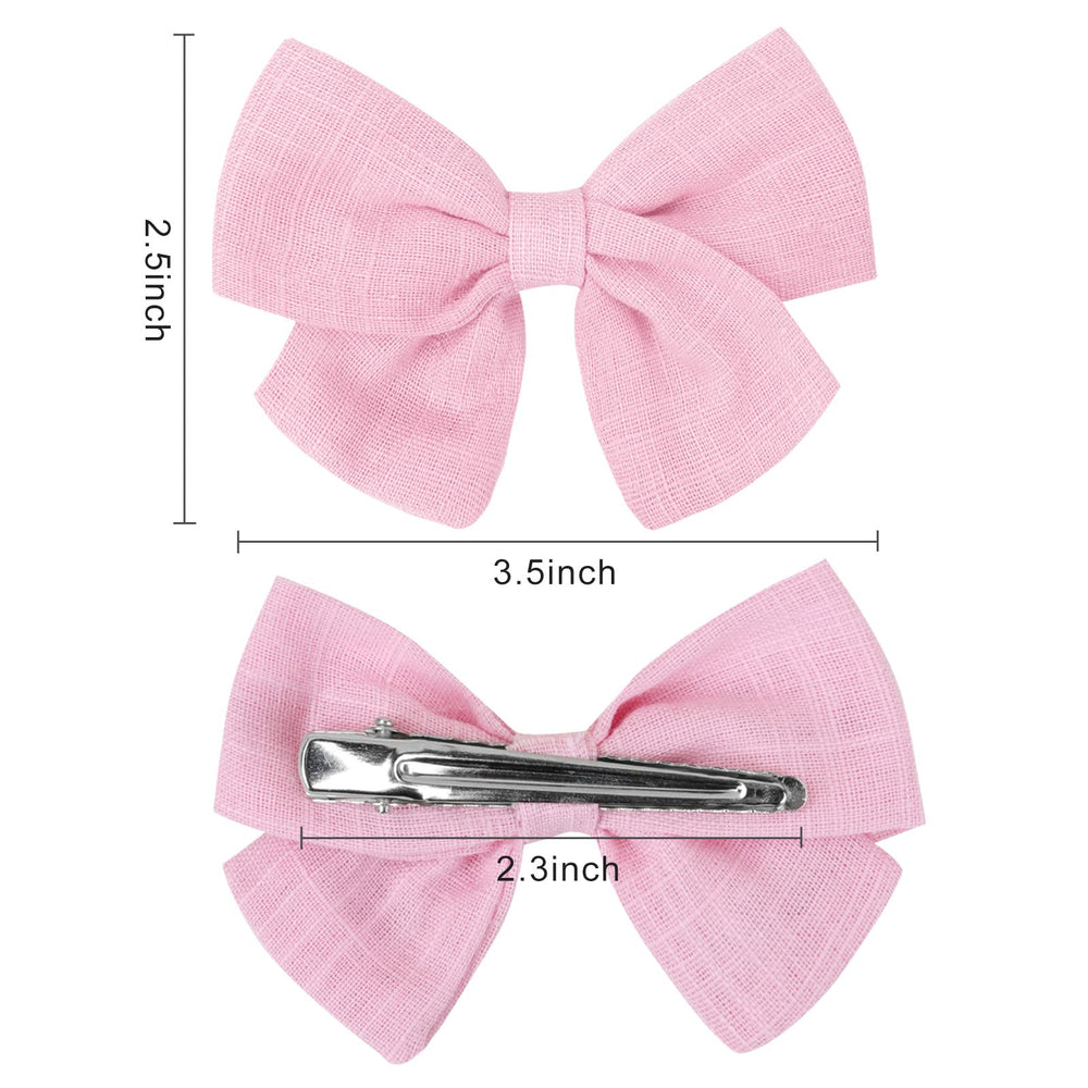 OAOLEER bows with sturdy alligator clips for secure hair grip.
