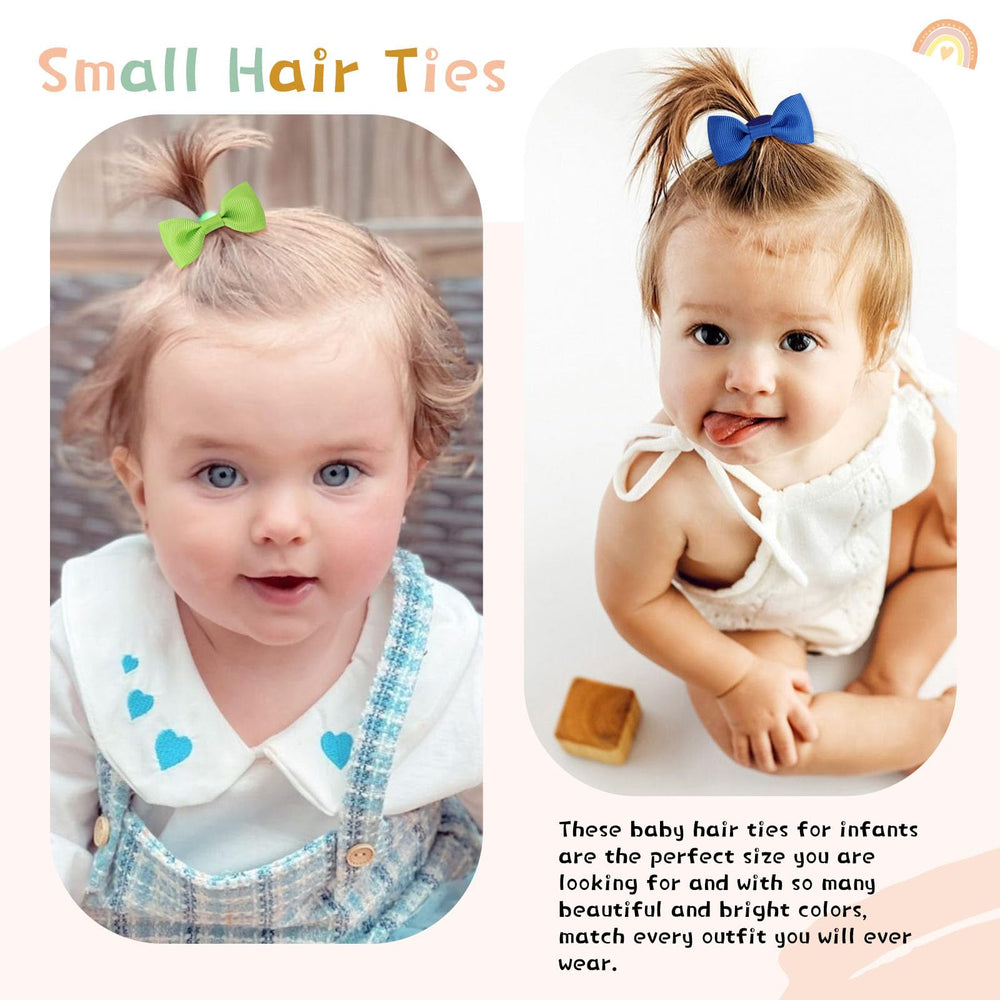 OAOLEER elastic ponytail holders with bows offer easy, gentle styling for bangs or pigtails.