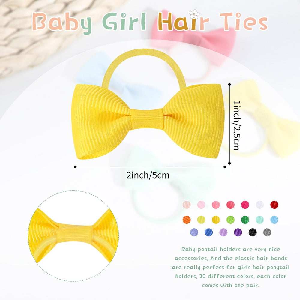 OAOLEER lavender bows 2inch hair ties suit fine baby hair with soft hold.