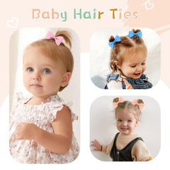 OAOLEER mini bow hair ties 2-inch lightweight and gentle on hair