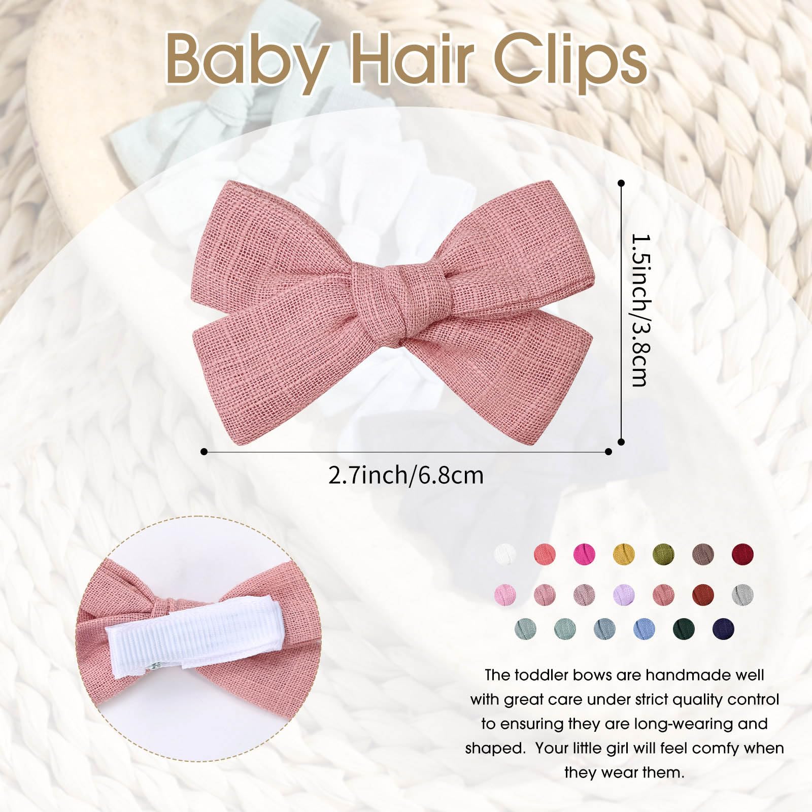 OAOLEER linen-soft bows in bright colors elevate everyday outfits safely.