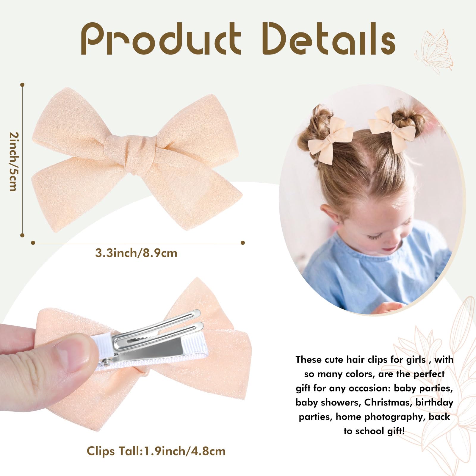 OAOLEER alligator clip closeup shows hair-friendly design.