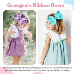 OAOLEER lavender bow closeup, showcasing sturdy alligator clip grip