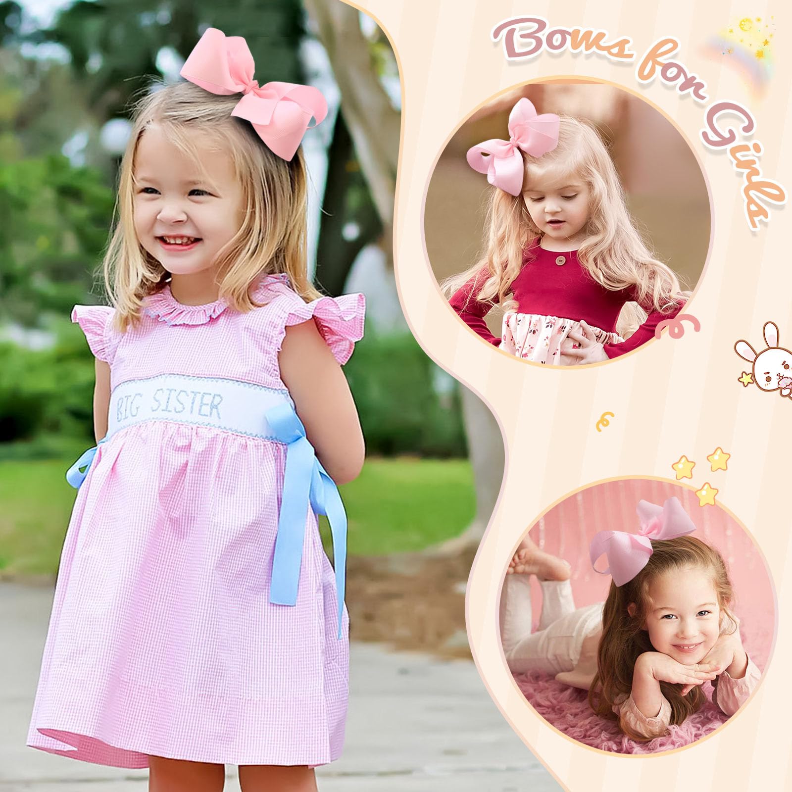 OAOLEER bows clippd into toddler ponytail for playtime