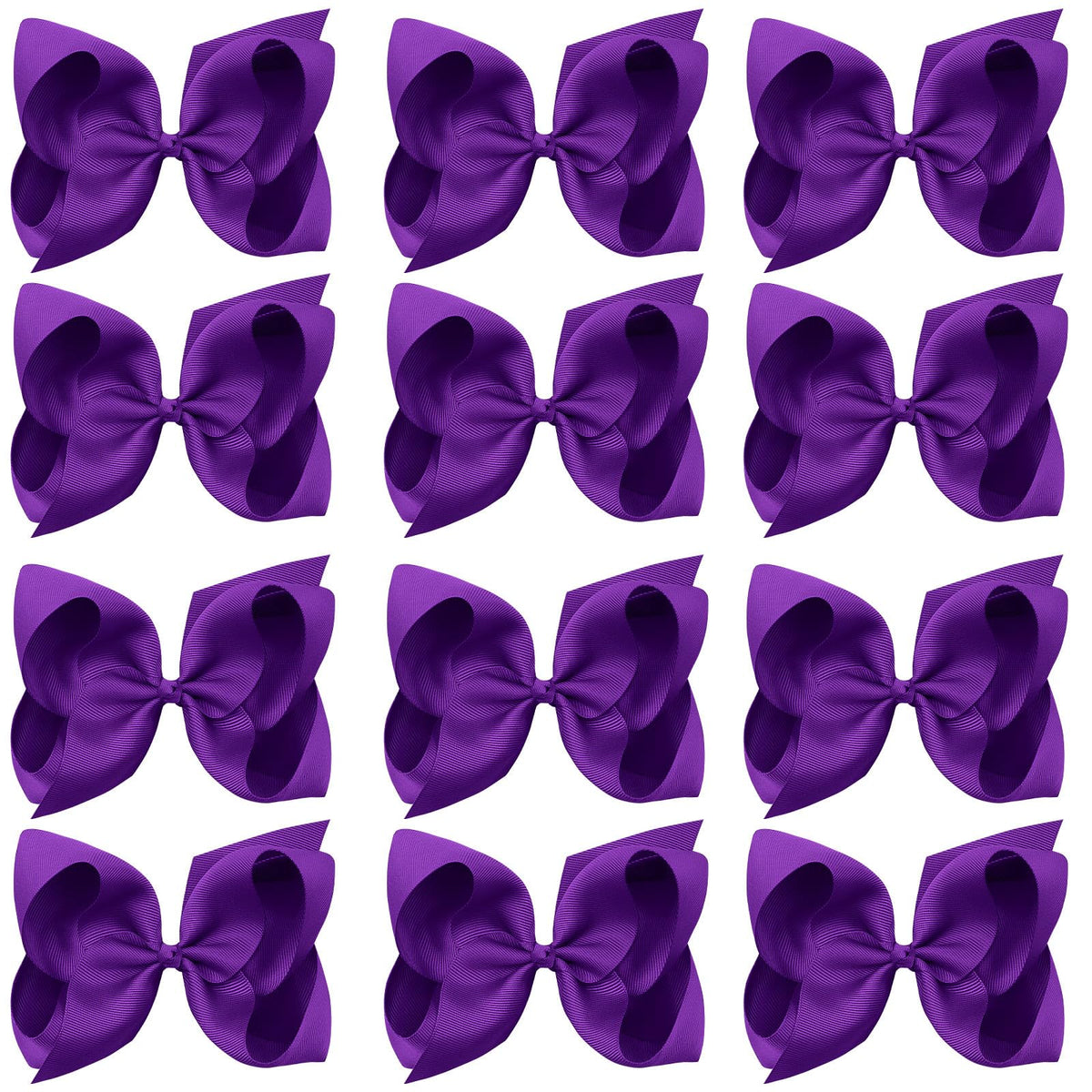Oaooleer big purple 6-inch bow with clip for secure everyday styling.