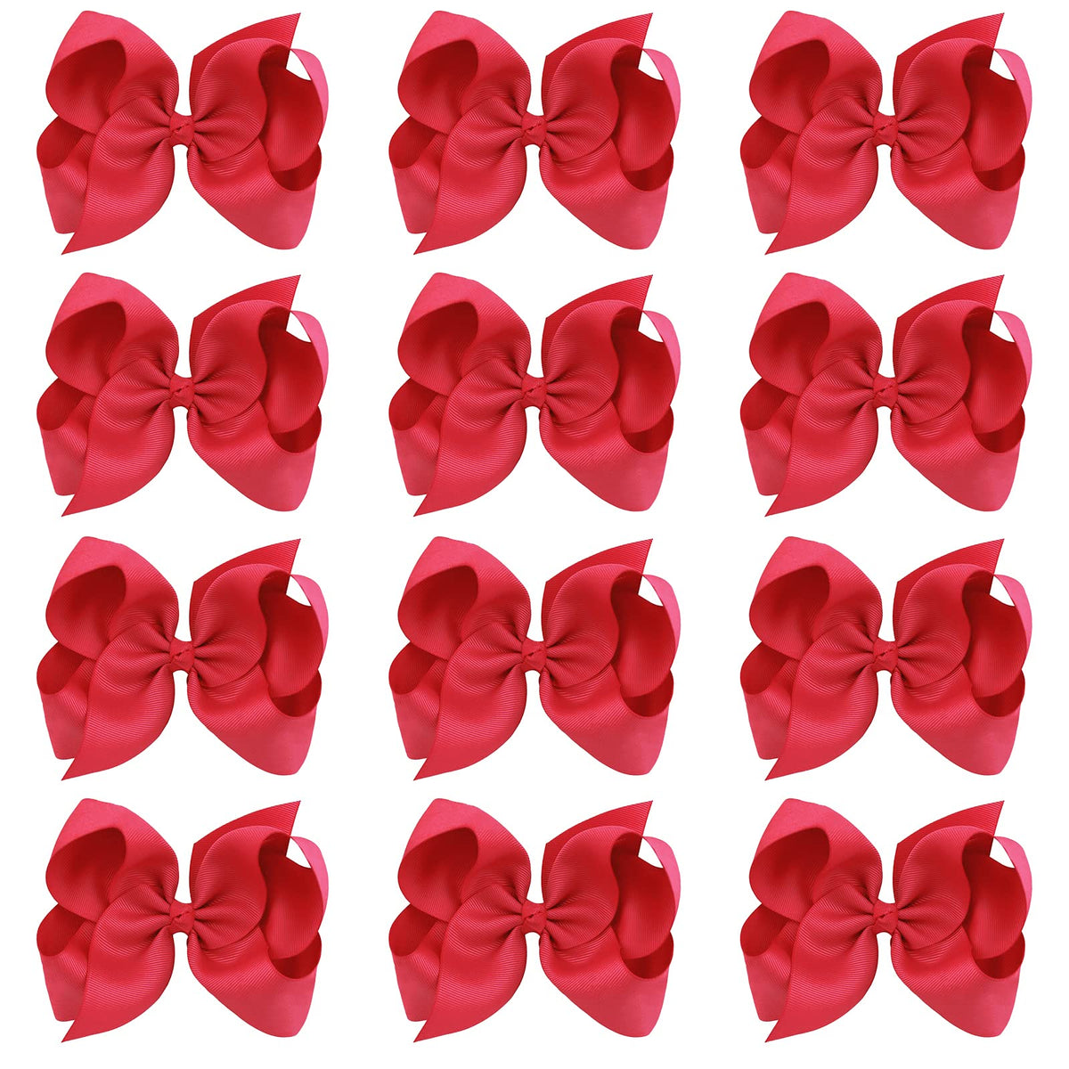 Oaooleer eight-inch hair bows on white background for versatile styling.