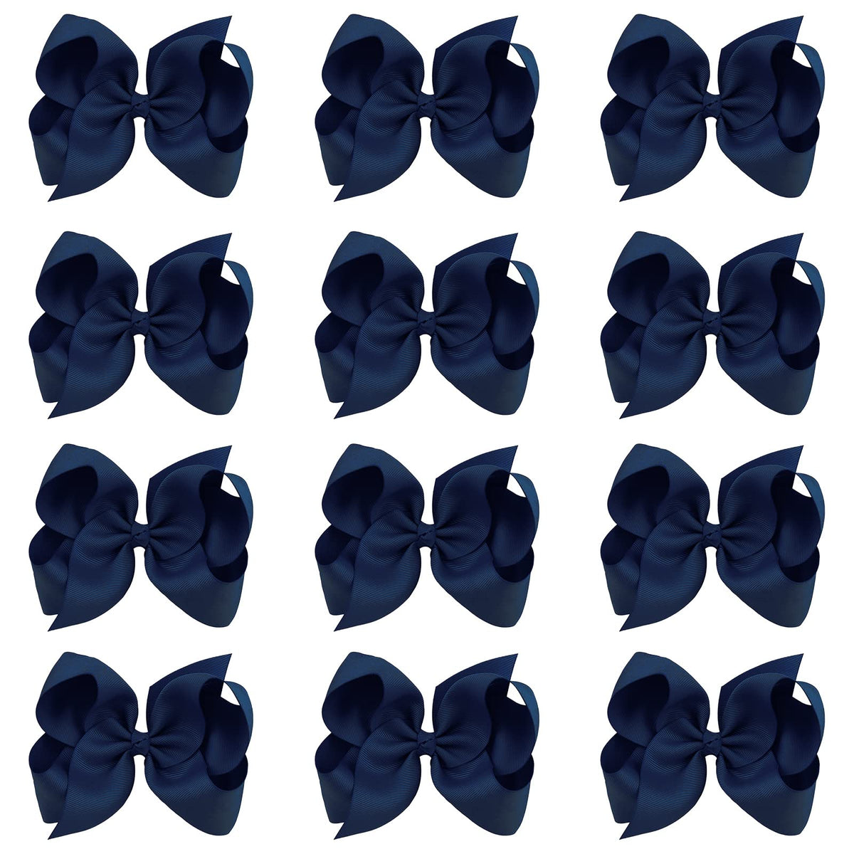 Oaooleer big navy bow on an alligator clip adds polished everyday style.
