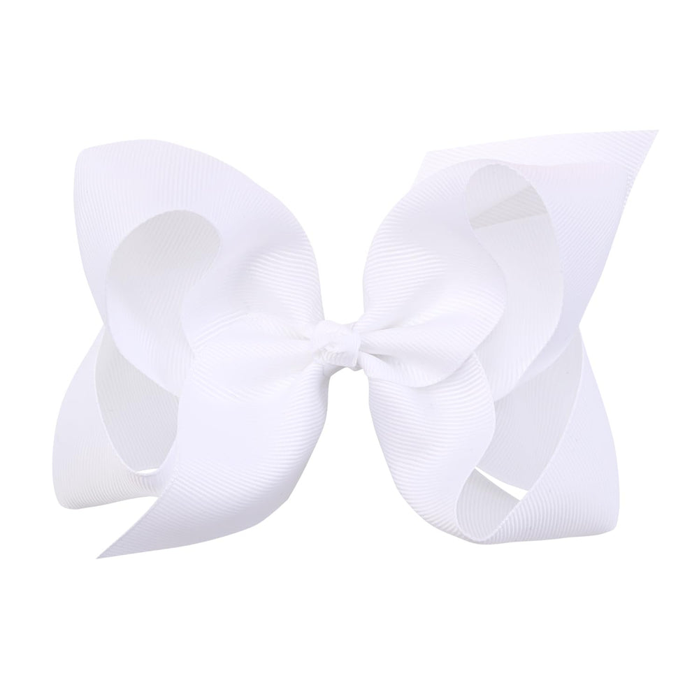 OAOLEER boutique bow 4-5inch white on clip complements party outfits