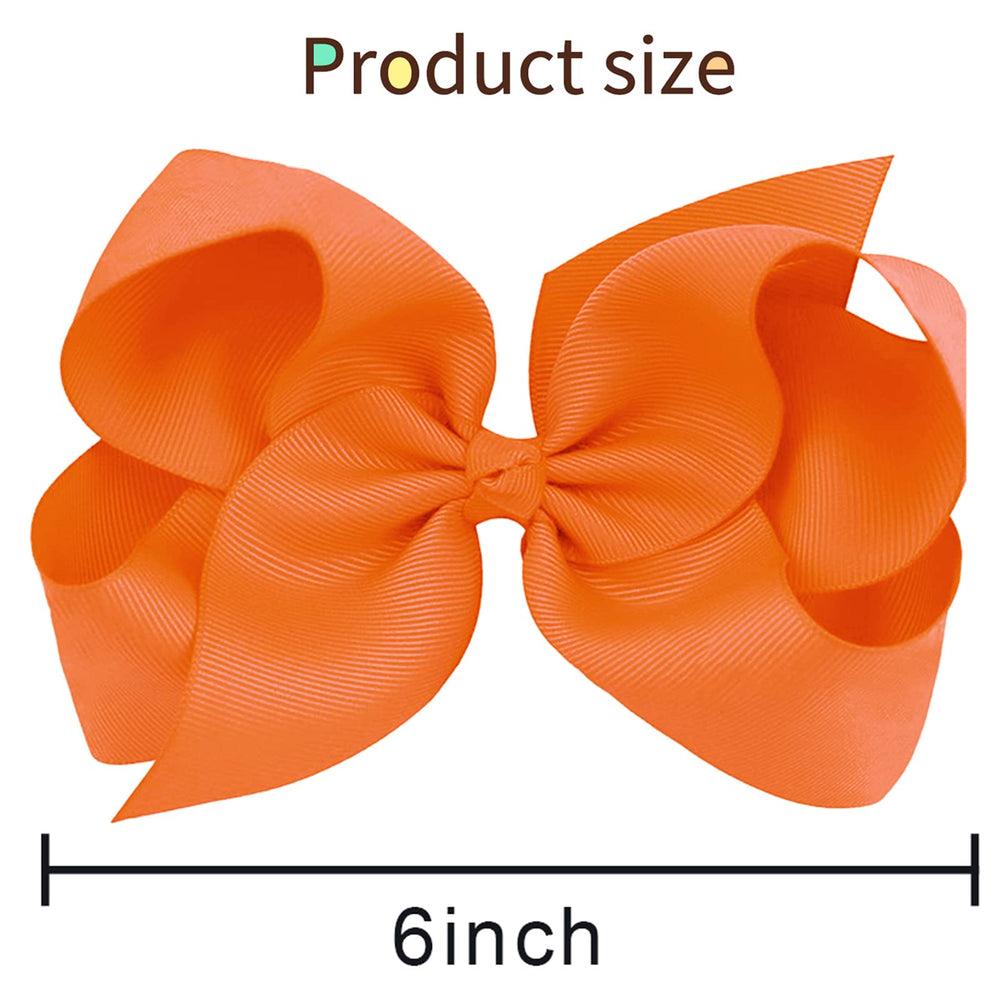Oaoleer boutique bow with alligator clip 4-5inch—versatile sizes for outfits.