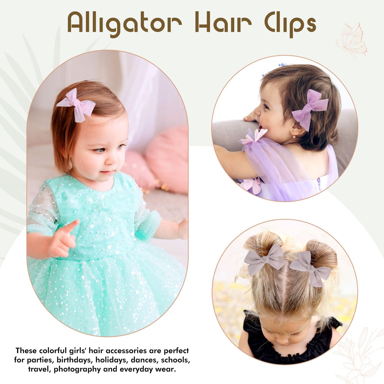 OAOLEER 3.5 inch bows sized for toddlers.