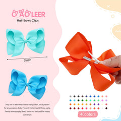 OAOLEER grosgrain ribbon bows close-up showing sturdy finish and color shine.