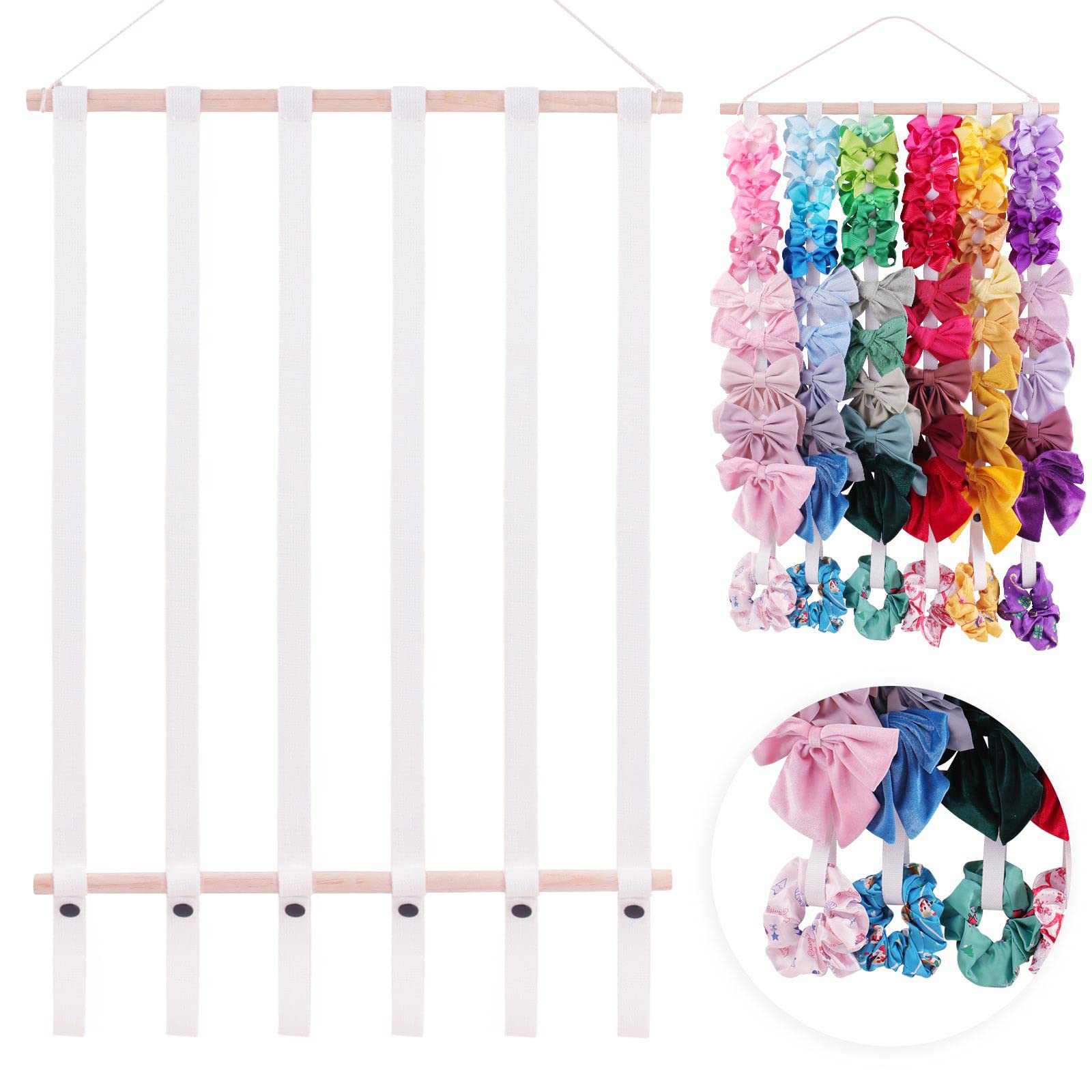 OAOLEER hair bow organizer full-length display shows organized storage and easy access
