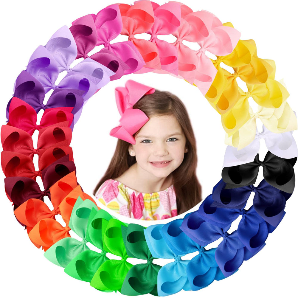 Oaooleer 6inch pack hair bows ready for daily wear and play