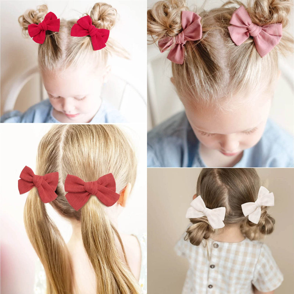 Oaooleer paired bow set offers multi-color options for coordinating hairstyles and outfits