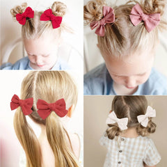 Oaooleer paired bow set offers multi-color options for coordinating hairstyles and outfits