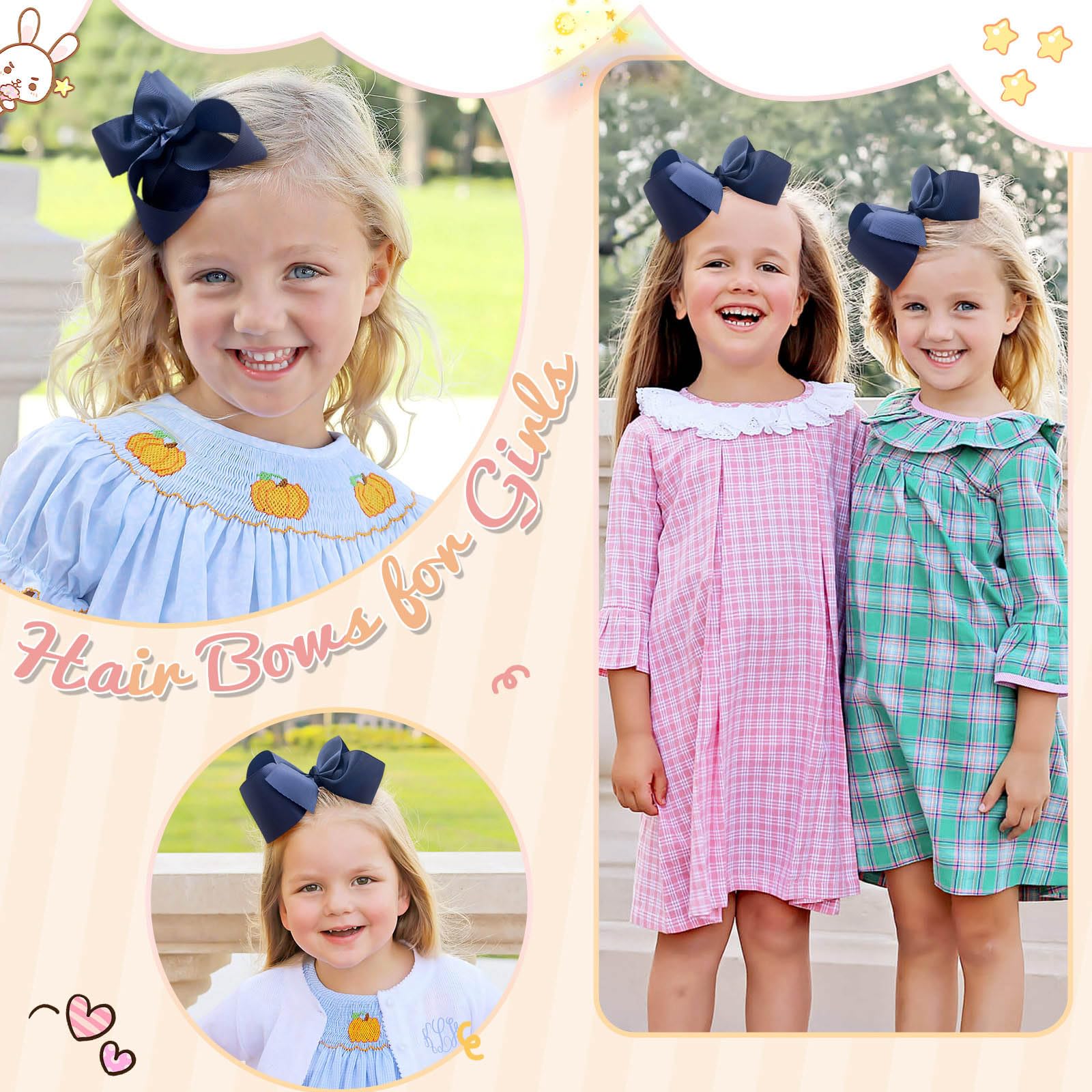 OAOLEER toddler bow 6-inch Type A ideal for cute updos