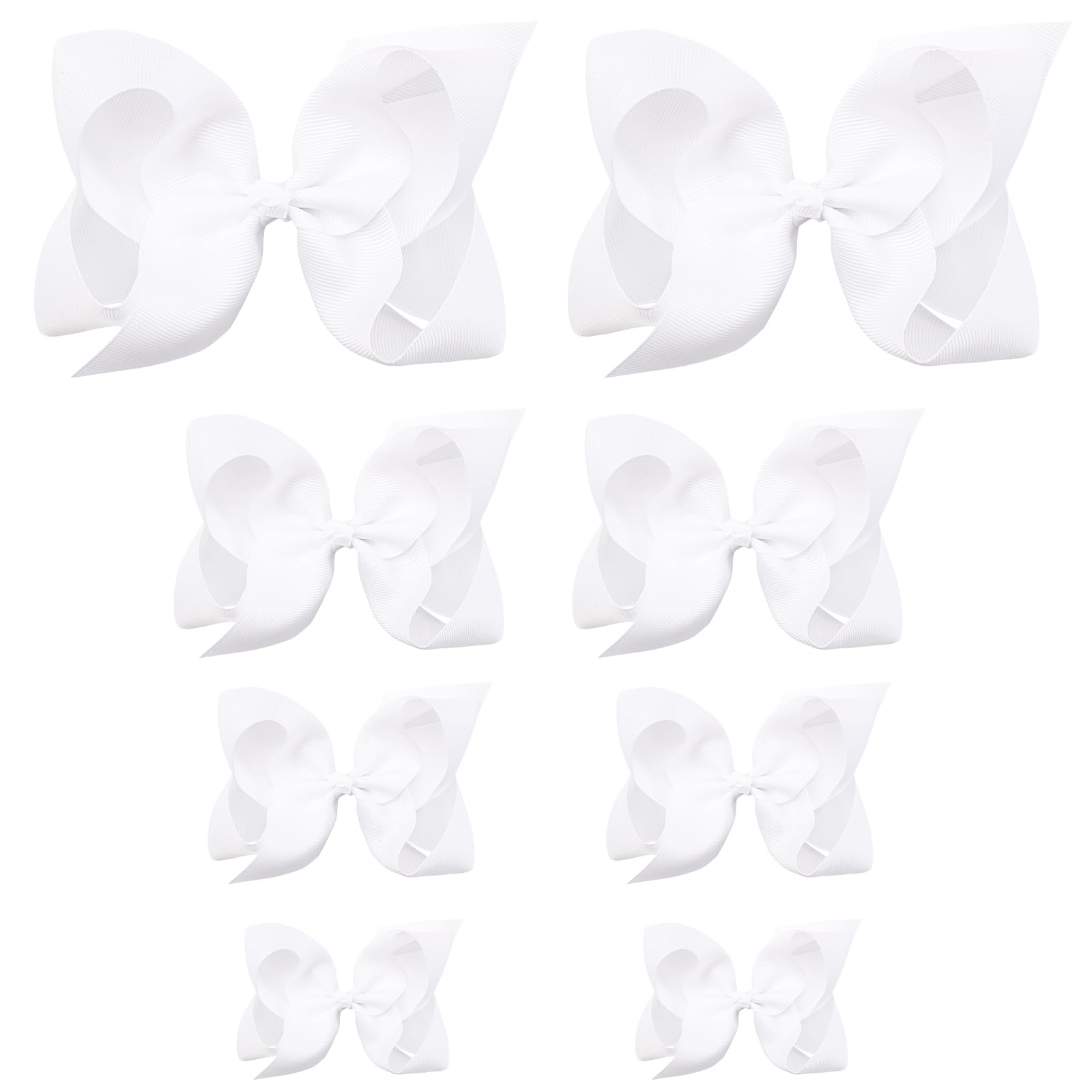 OAOLEER white 8-inch bow close-up for versatile outfit matching