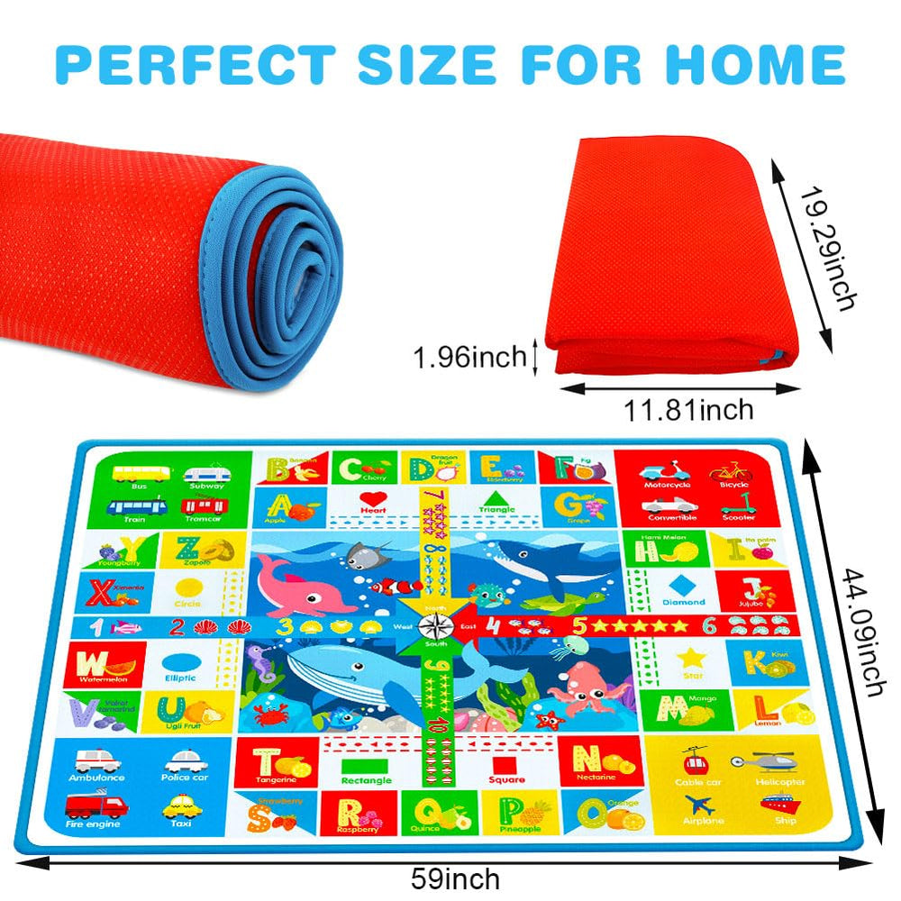 Oarifun abc playmat for babies with bright colors promoting early learning