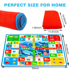 Oarifun abc playmat for babies with bright colors promoting early learning